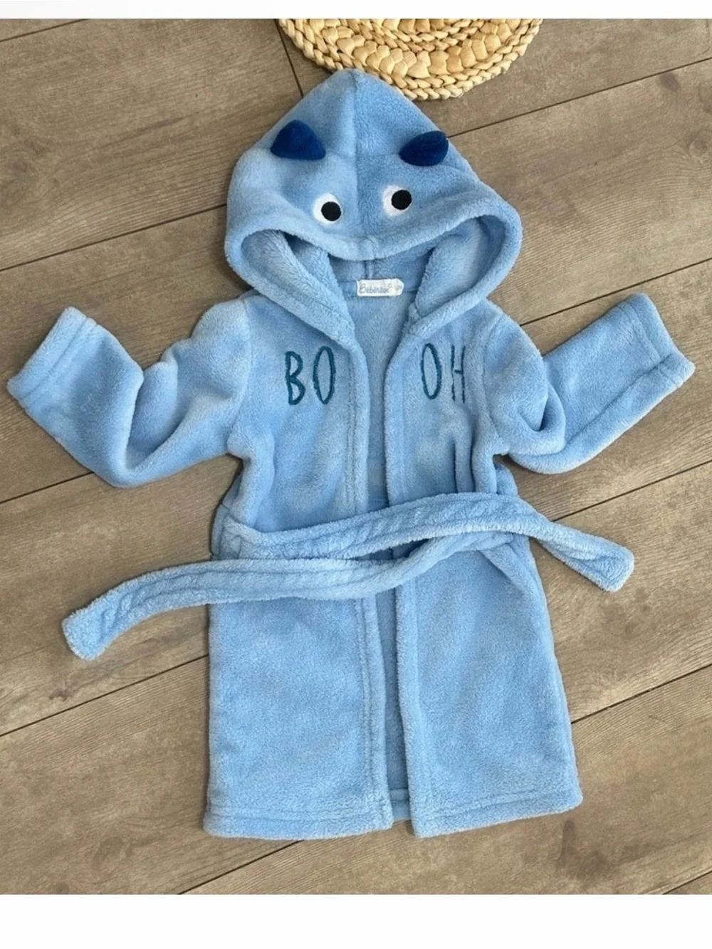 New Bebereve Boutique Baby Boy Monster Halloween Hooded Bathrobe ‘Booh’ 12 Month